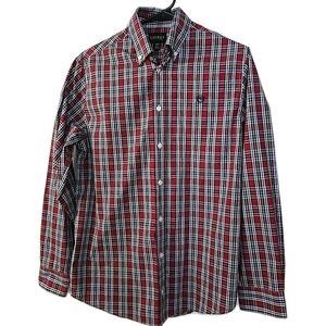 Lauren Ralph Lauren Button Down Long Sleeve Shirt Mens Size 20 M‎ Red Green Blue